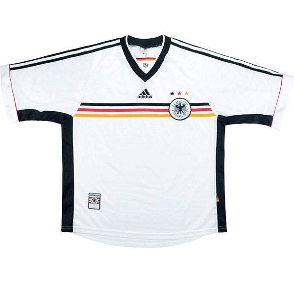 Thailande Maillot Football Allemagne Domicile Retro 1998 Blanc